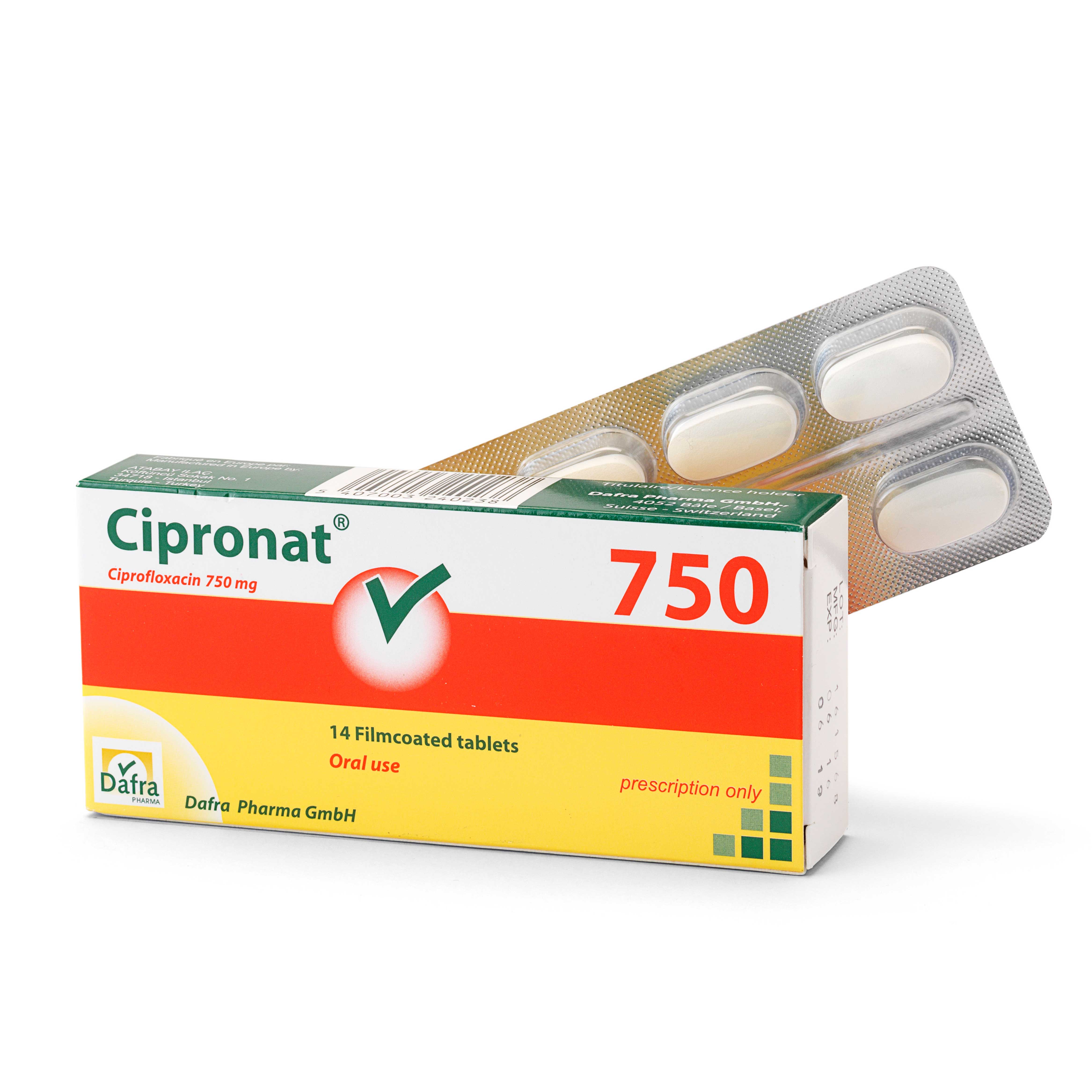 violist Bel terug Slijm Cipronat tablets 750 mg - Dafra Pharma